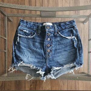 A&F High Rise Mom Short Jeans